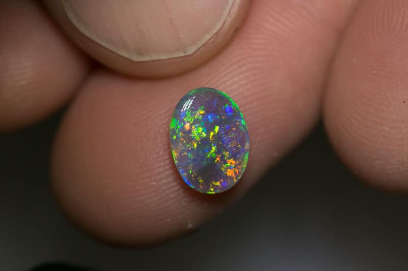1.28 ct black crystal opal 9.5x7x3mm - Image 5