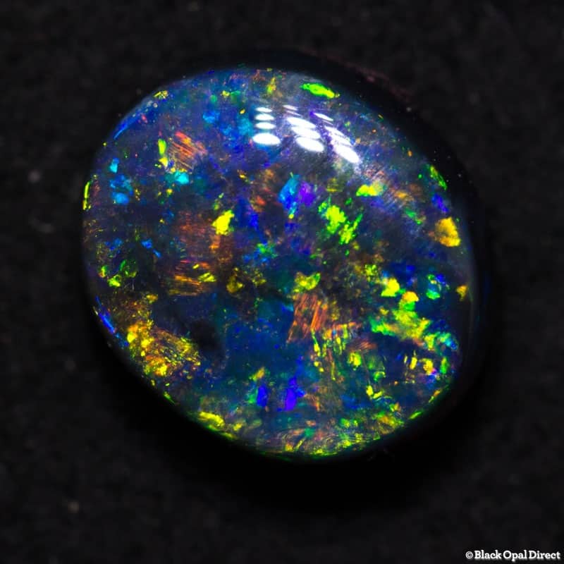 1.28 ct gem black opal 7x6x4mm - Image 3