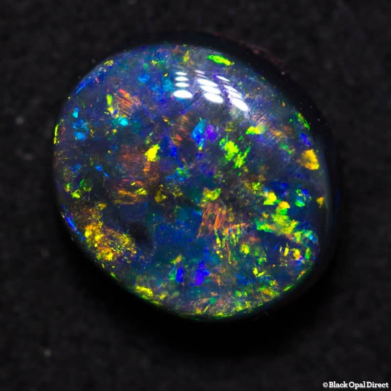 1.28 ct gem black opal 7x6x4mm - Image 4