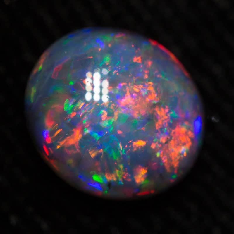 1.29 ct gem black opal 8x7.2x4mm - Image 2