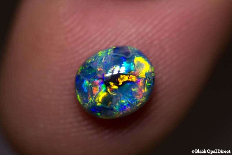 1.29 ct semi black opal 7.5x6.5x4mm - Image 2