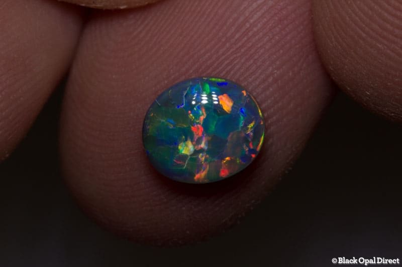 1.31 ct black opal gem 8x7x3mm - Image 2