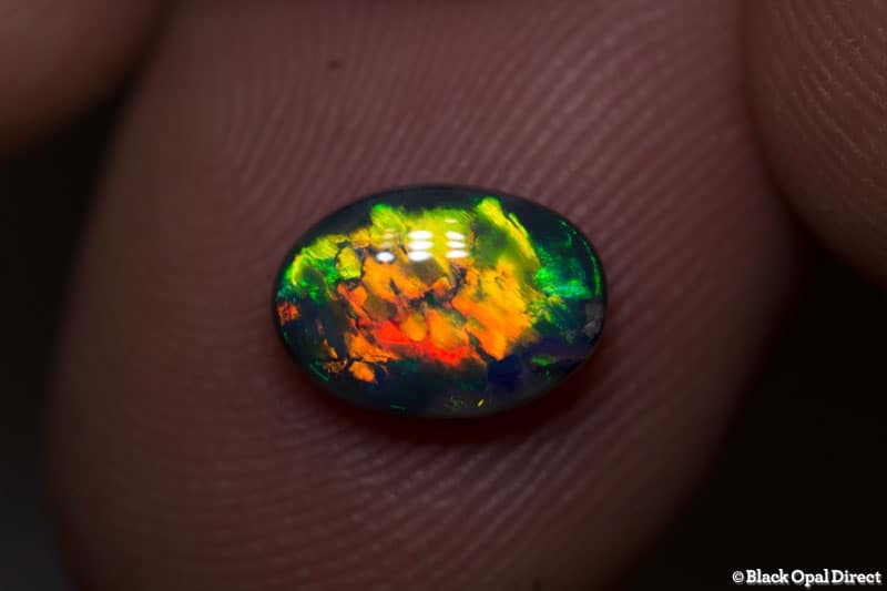 1.31 ct black opal gem 9x6x3mm - Image 4