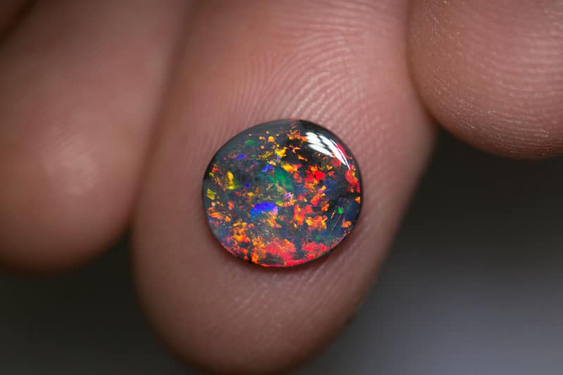 1.32 ct gem black opal 10.5x9.5x2mm - Image 2