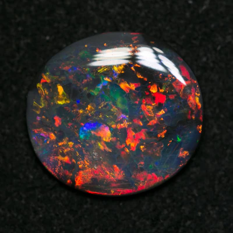 1.32 ct gem black opal 10.5x9.5x2mm - Image 4