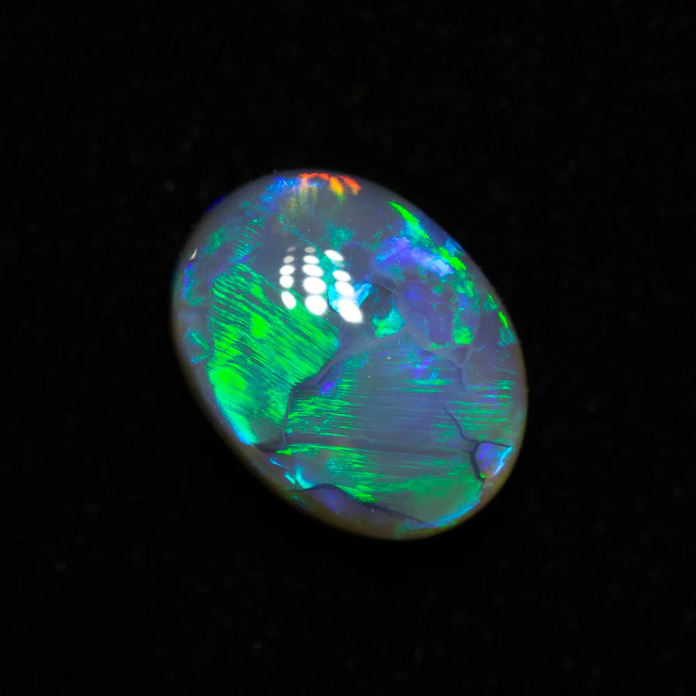 1.33 ct dark crystal opal 8.5x6.4x3.8mm - Image 2