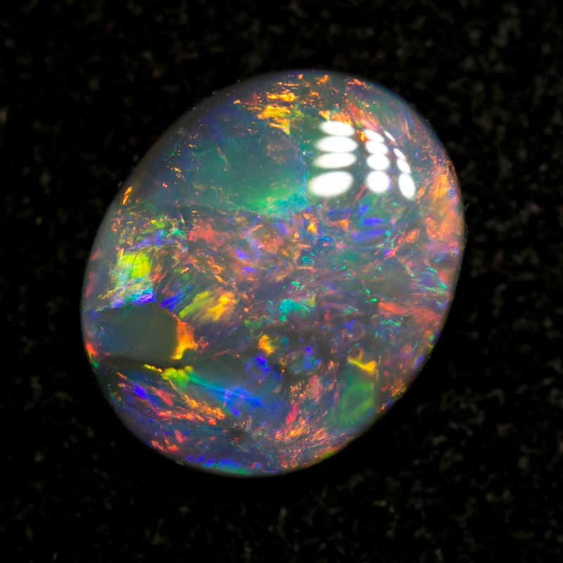 1.33 ct gem dark opal 9x7.5x3mm - Image 5