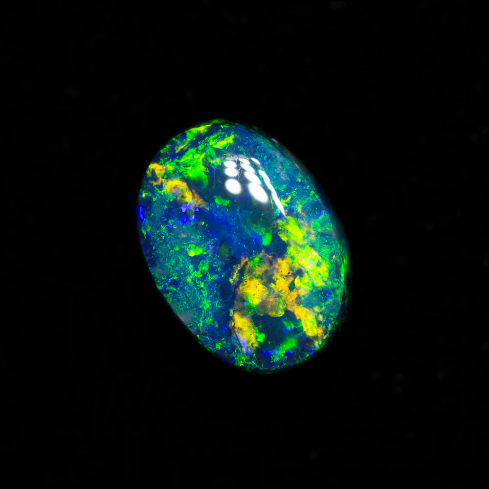 1.34 ct gem black opal 8.1x5.9x4mm - Image 2