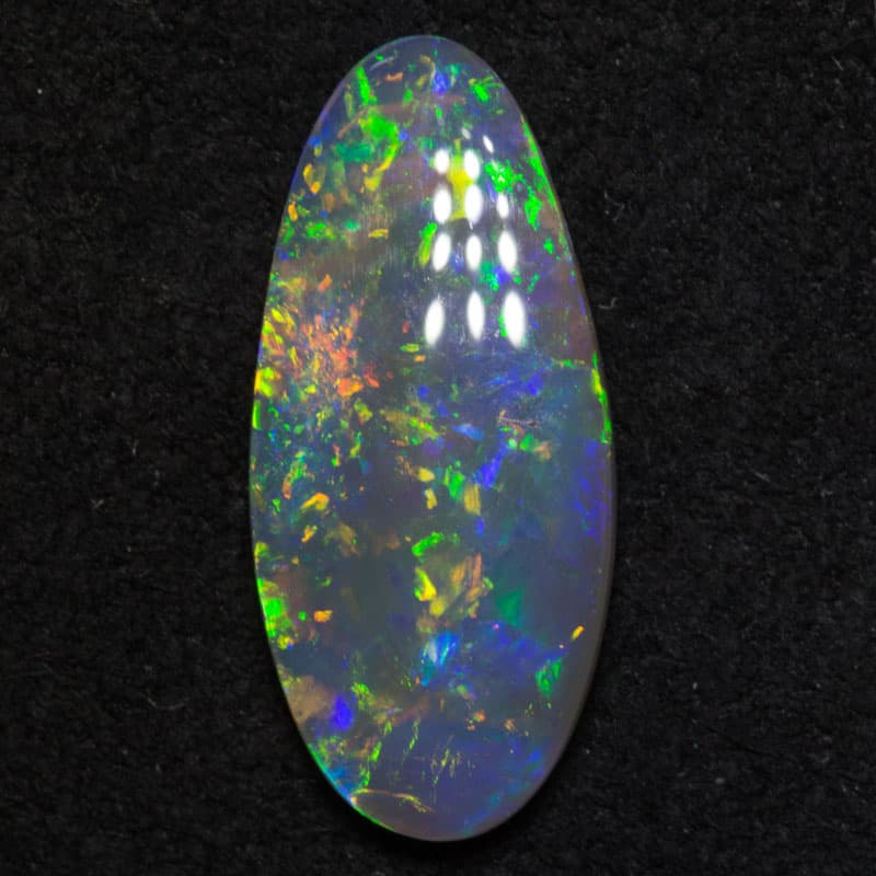 1.35 ct black crystal opal 15x7x2mm - Image 2
