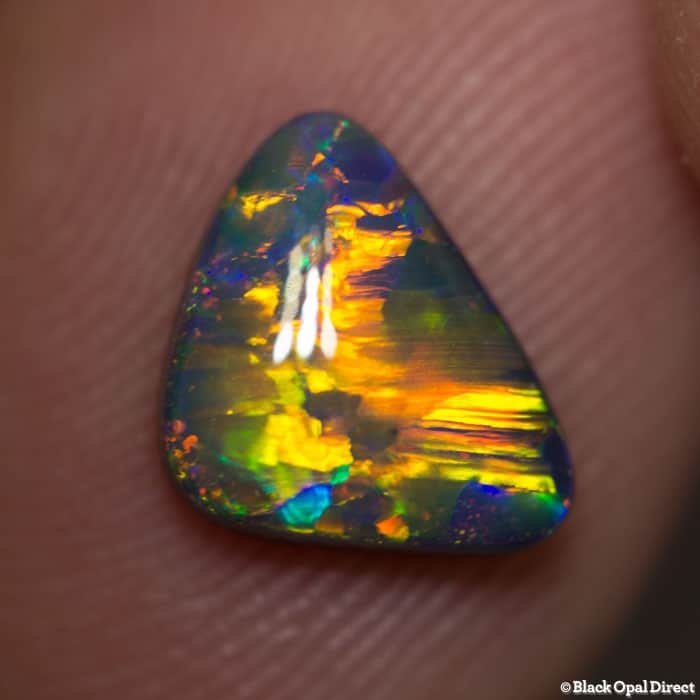 1.35 ct gem baroque black opal 10x7.5x2.5mm - Image 2