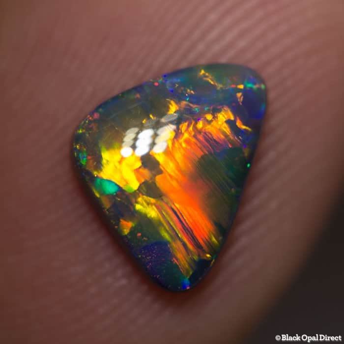 1.35 ct gem baroque black opal 10x7.5x2.5mm - Image 3