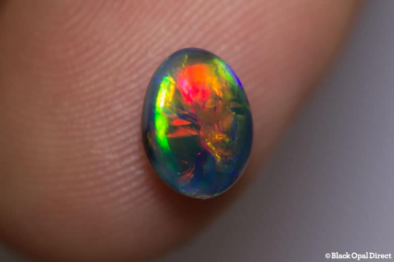 1.35 ct gem black opal 9x7x3.5mm - Image 3