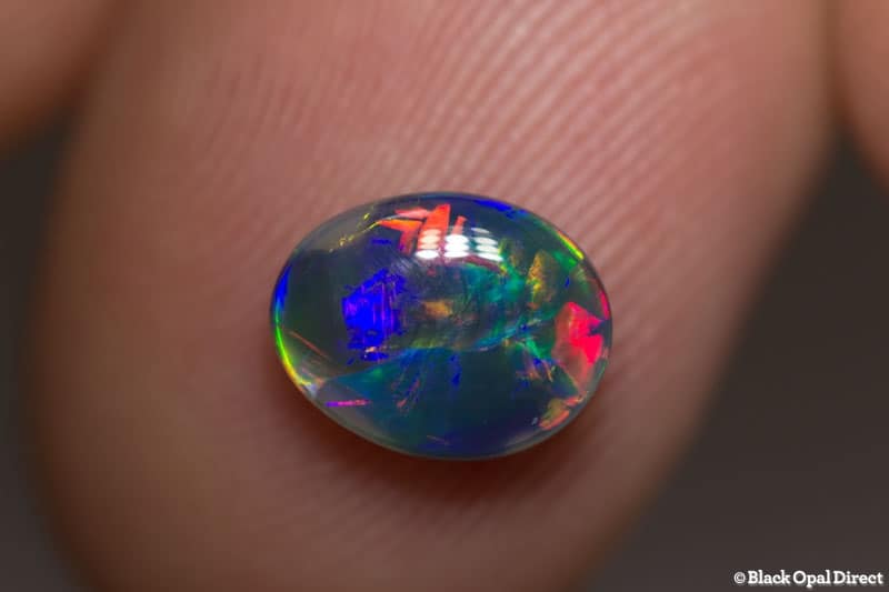 1.35 ct gem black opal 9x7x3.5mm - Image 4