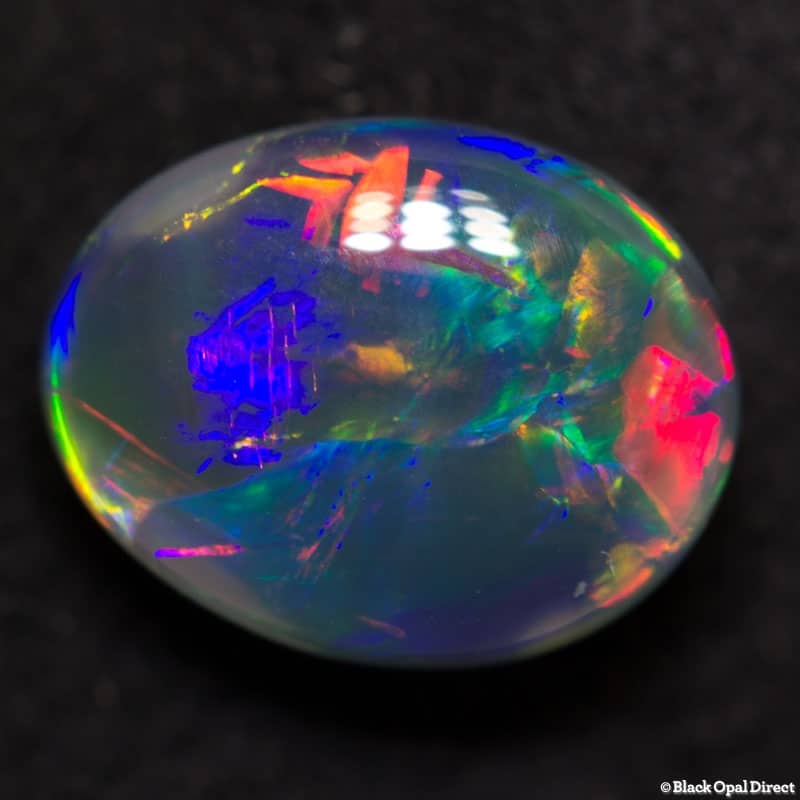 1.35 ct gem black opal 9x7x3.5mm - Image 6
