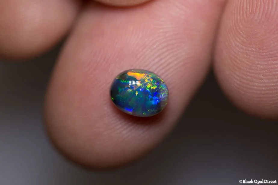 1.37 ct gem black opal 8x6x4mm - Image 3