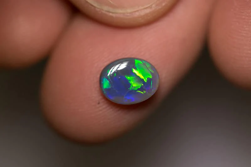1.38 ct black opal 9x7x3mm - Image 2