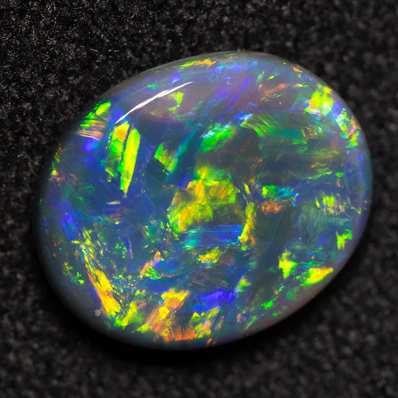 1.39 ct gem black opal 9.2x7.6x2.7mm - Image 2