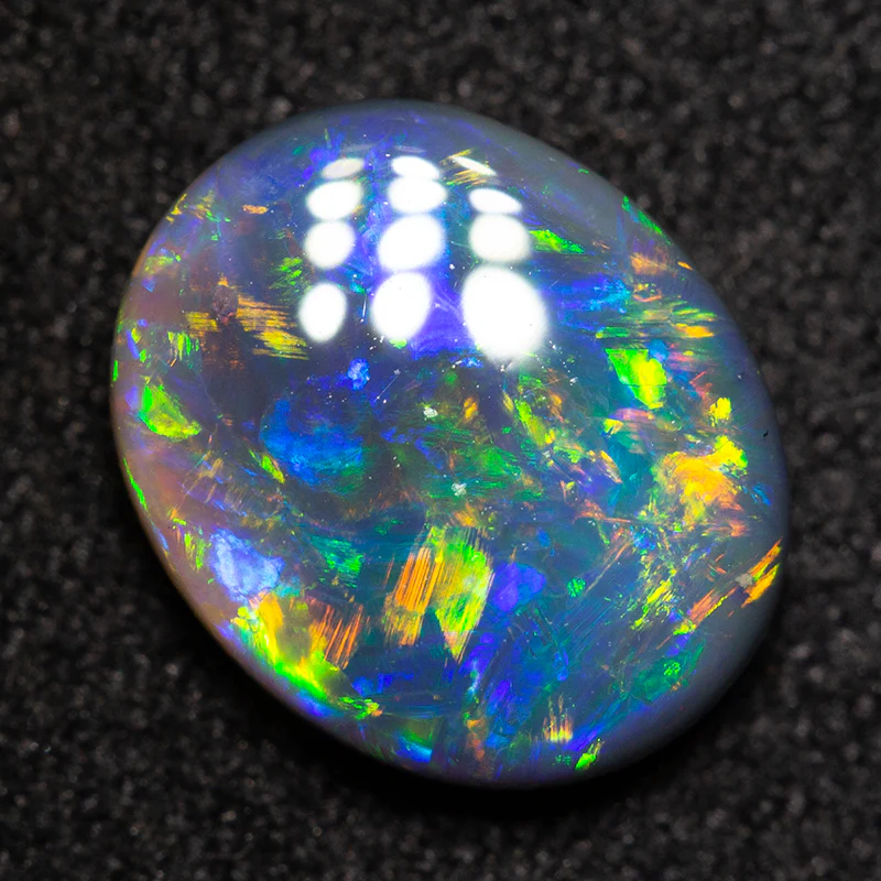 1.39 ct gem black opal 9.2x7.6x2.7mm - Image 3