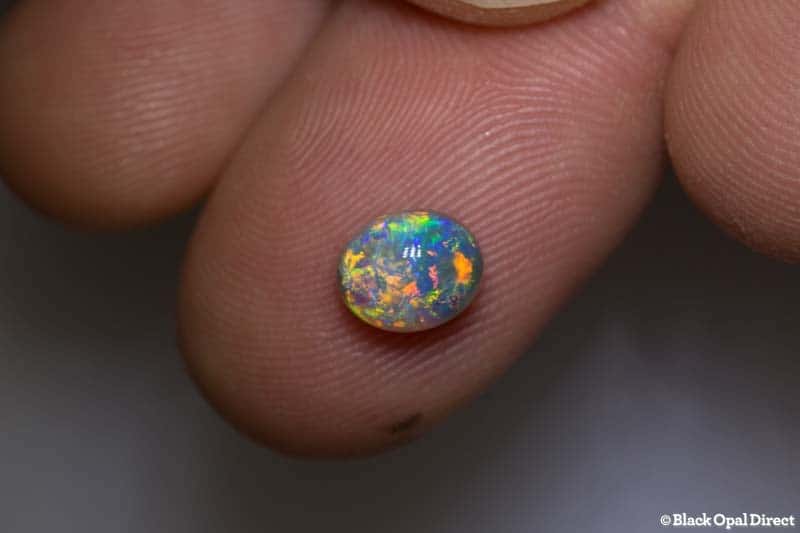 1.40 ct gem semi black opal 7x6x4.5mm - Image 2