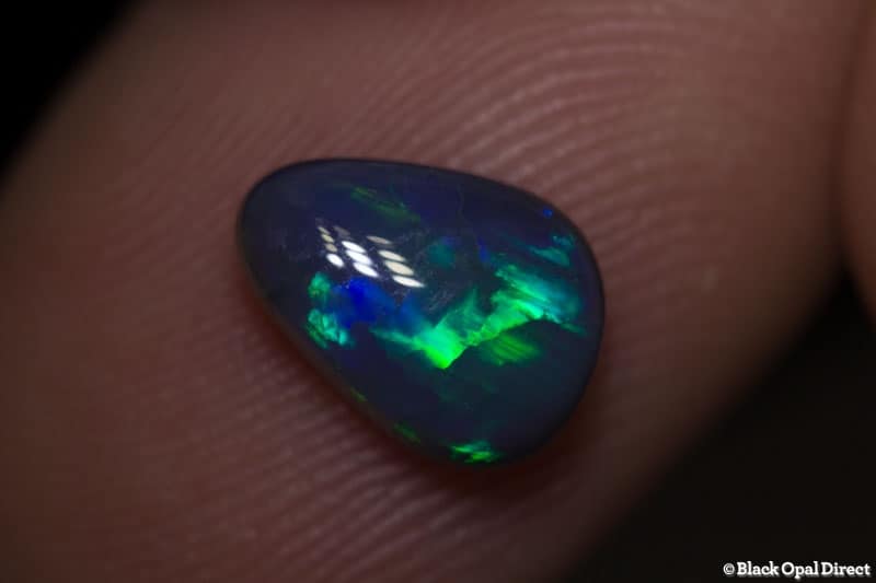 1.41 ct drop shaped black opal 9.5x7x3.5mm - Image 2