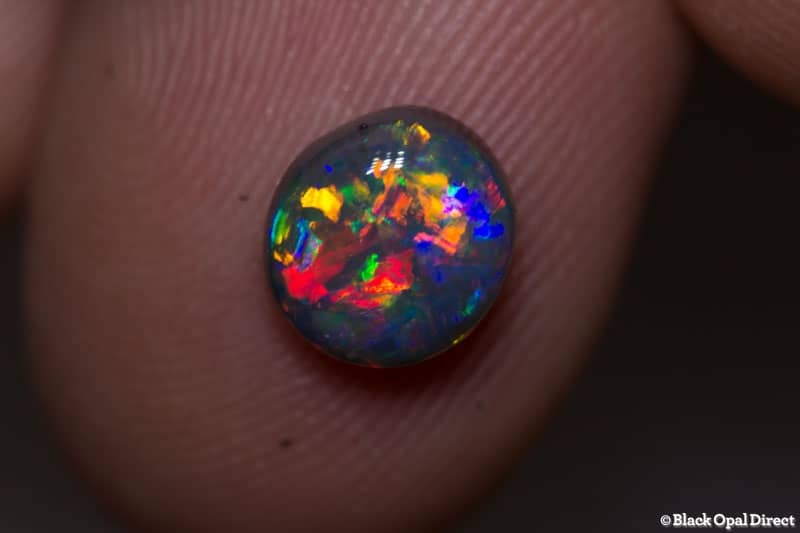 1.43 ct gem black opal 8x7x4mm - Image 3
