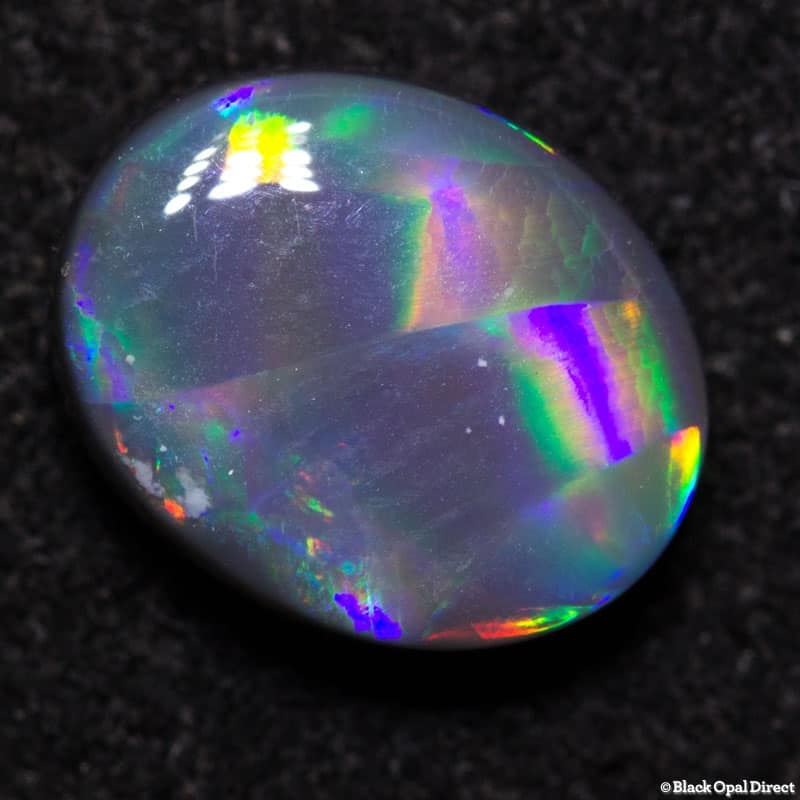 1.44 ct ribbon pattern black opal 9x7x3mm - Image 4