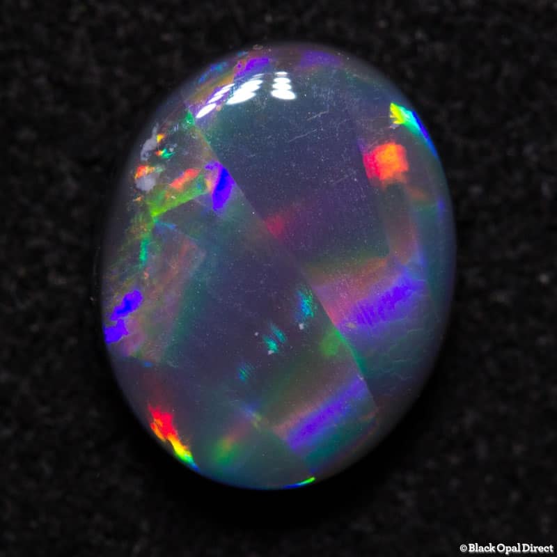 1.44 ct ribbon pattern black opal 9x7x3mm - Image 6