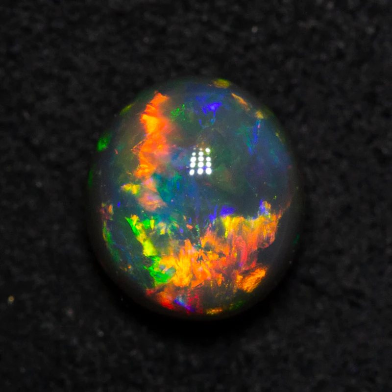1.45 ct gem black opal 7.1x6.4x5.1mm - Image 2
