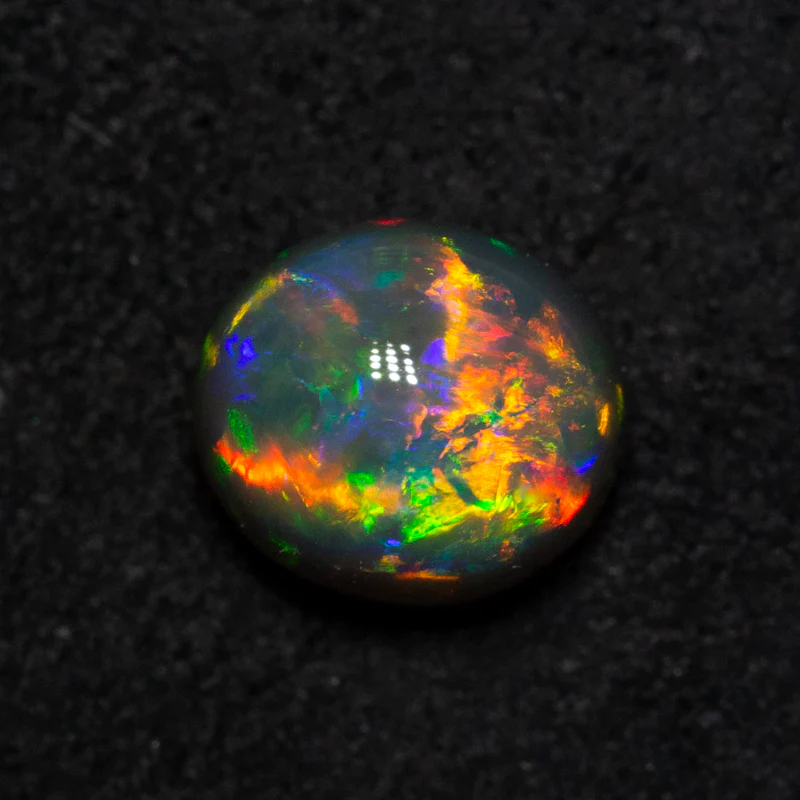 1.45 ct gem black opal 7.1x6.4x5.1mm - Image 3