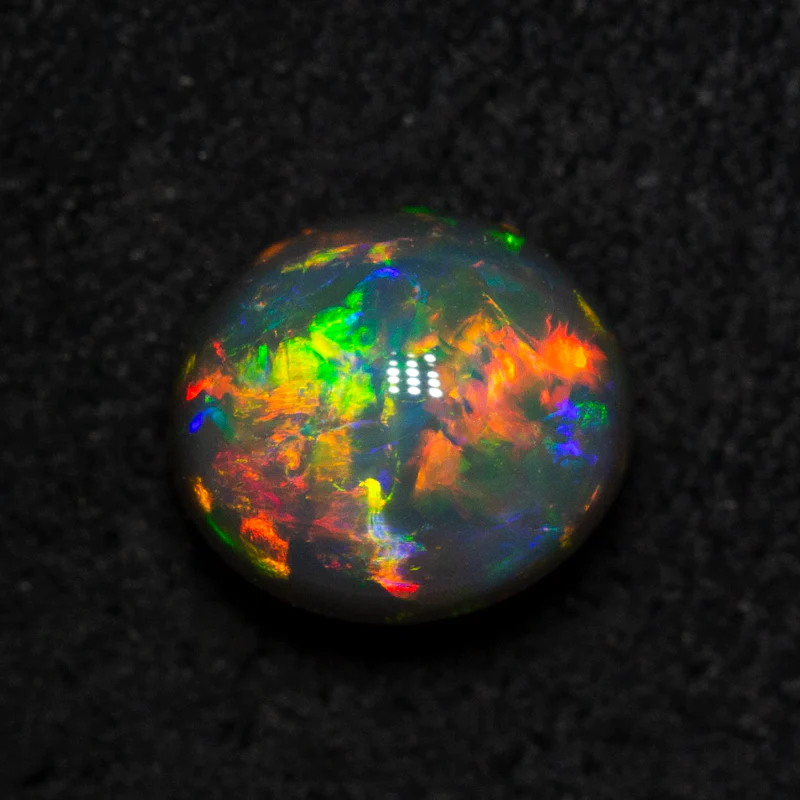 1.45 ct gem black opal 7.1x6.4x5.1mm - Image 4