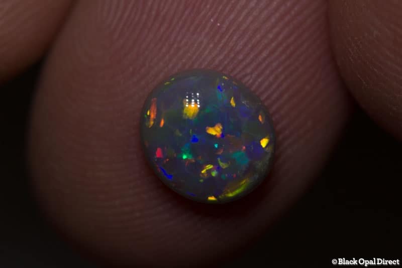1.45 ct semi black opal 8x7x4mm - Image 3