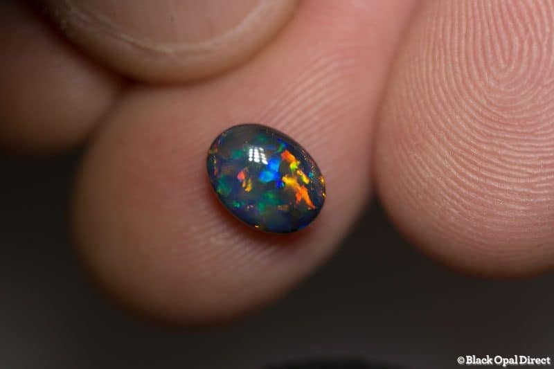 1.46 ct gem black opal 8x6x4mm - Image 2