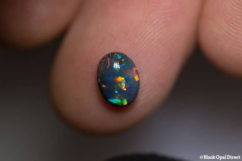 1.46 ct gem black opal 8x6x4mm - Image 3