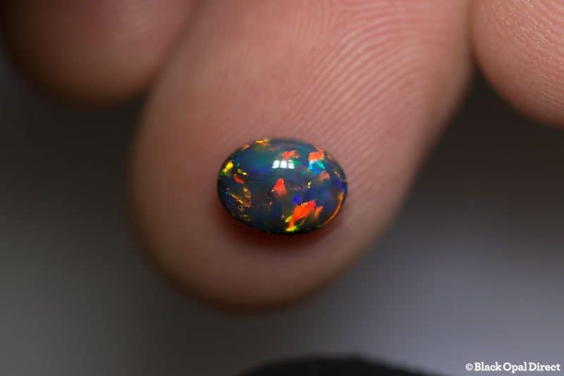1.46 ct gem black opal 8x6x4mm - Image 4