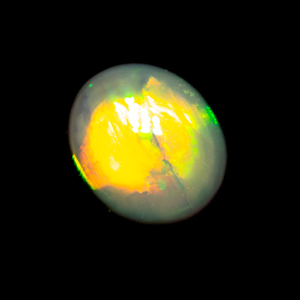 1.48 ct gem double-sided black opal 7.4x6.4x5.1mm - Image 2