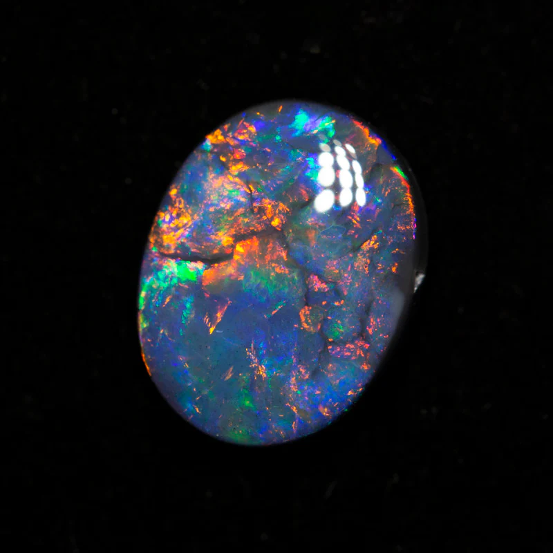 1.49 ct gem black opal 10.3x8.1x2.9mm - Image 2