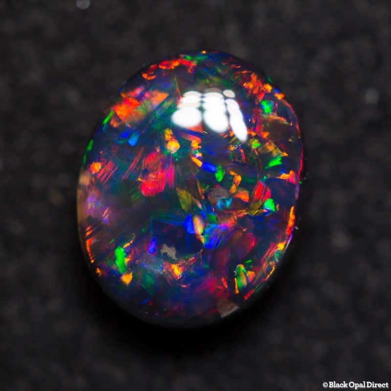1.51 ct gem black opal 8x6x4mm collectors gem - Image 2