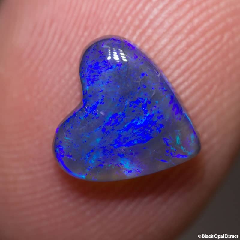 1.52 ct black opal heart 9x9x3mm - Image 3