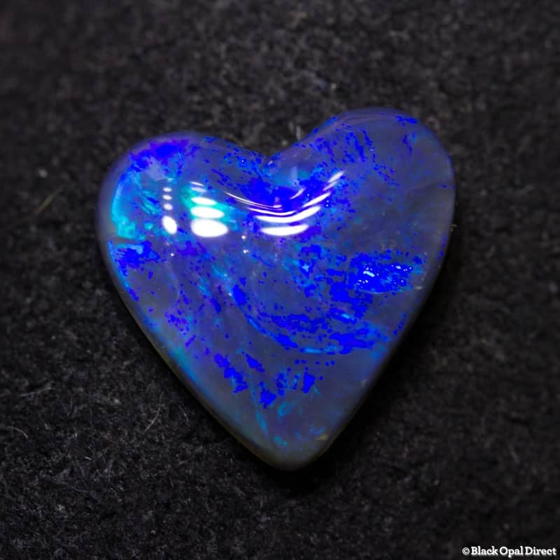 1.52 ct black opal heart 9x9x3mm - Image 4