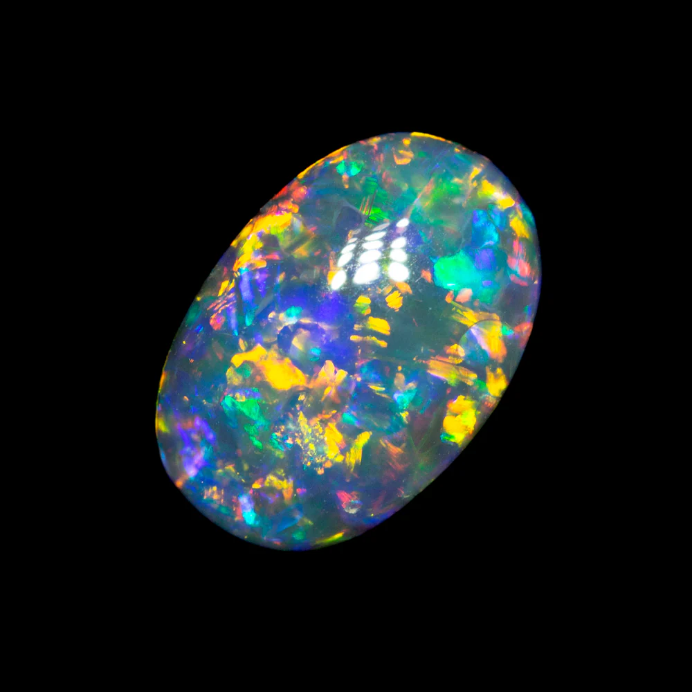 1.52 ct gem double-sided black opal 9x6.1x4.1mm - Image 2