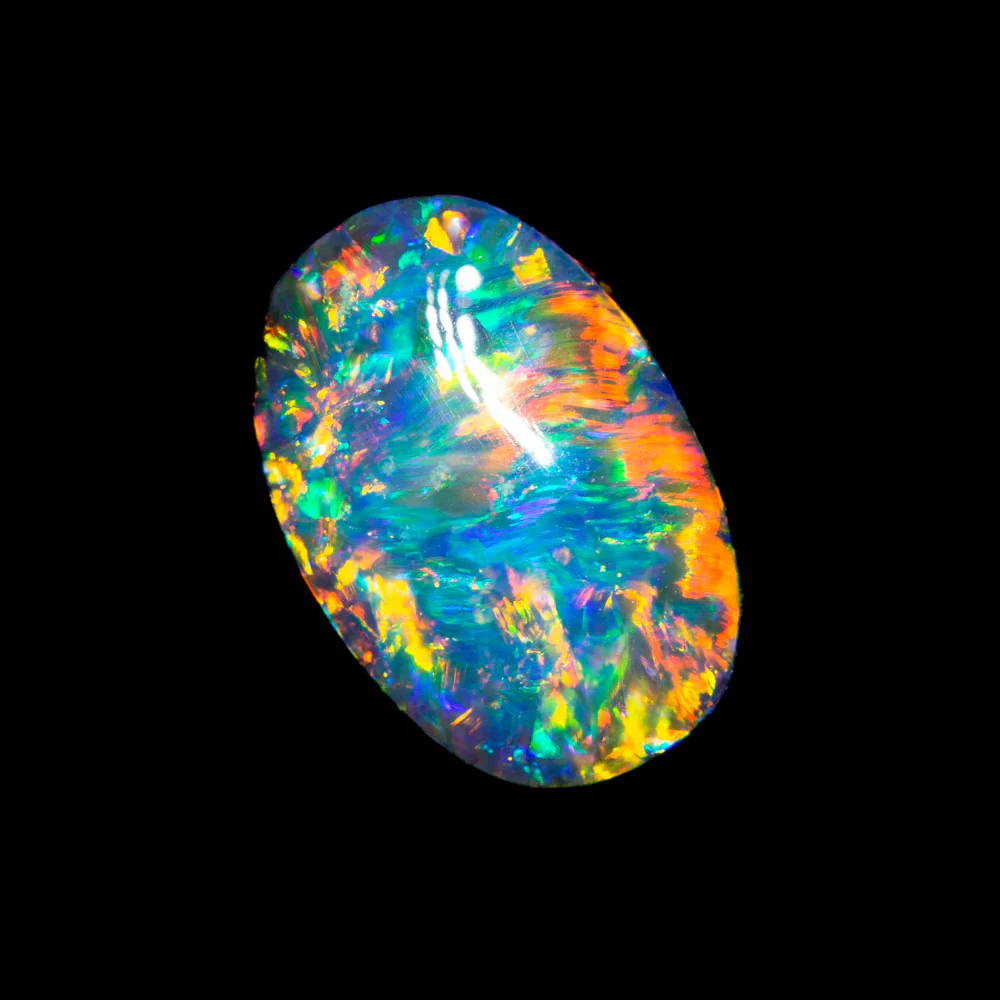 1.52 ct gem double-sided black opal 9x6.1x4.1mm - Image 3