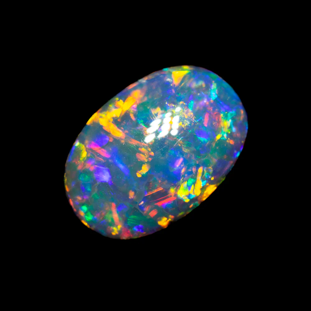 1.52 ct gem double-sided black opal 9x6.1x4.1mm - Image 4