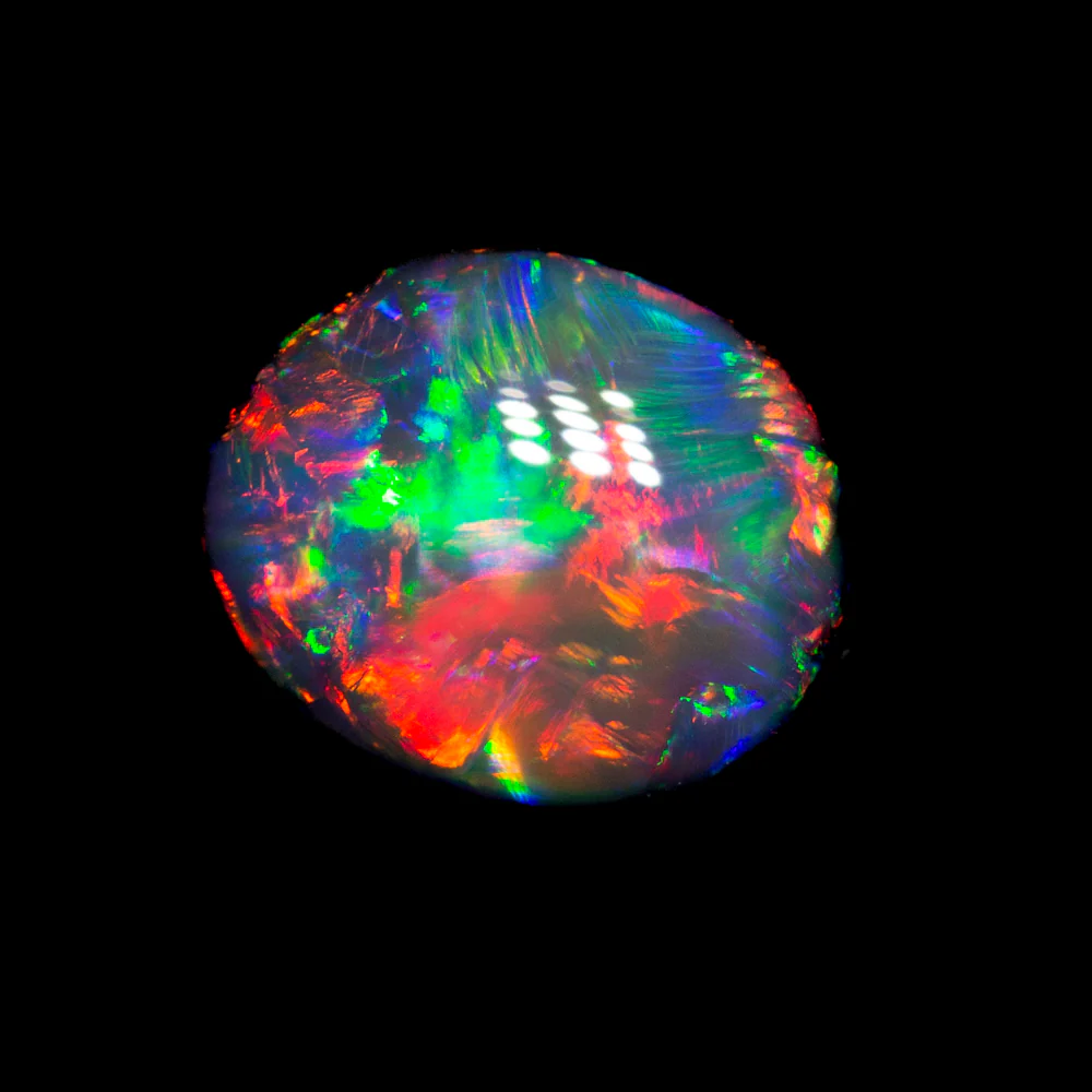 1.54 ct gem black opal 8.2x6.9x4.1mm - Image 2