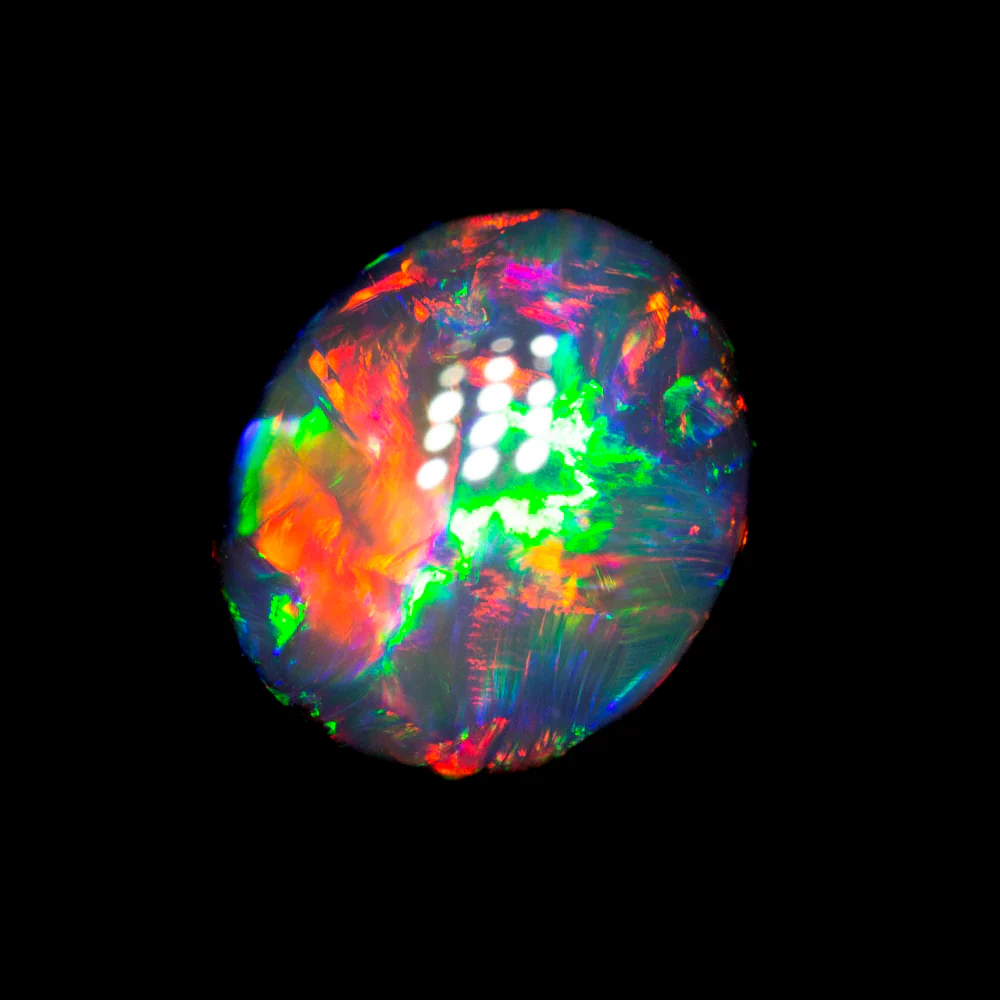 1.54 ct gem black opal 8.2x6.9x4.1mm - Image 3