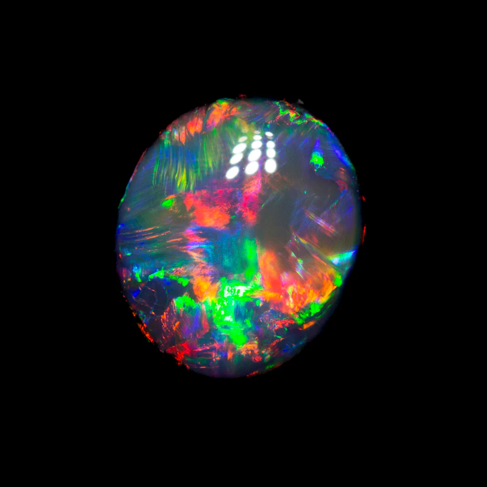 1.54 ct gem black opal 8.2x6.9x4.1mm - Image 4