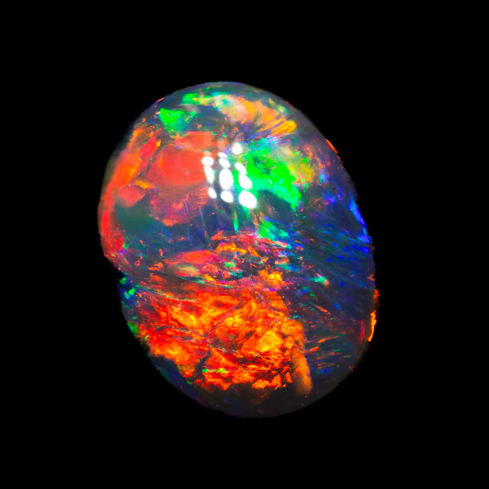 1.55 ct gem black opal 9.2x7.3x3.3mm - Image 2