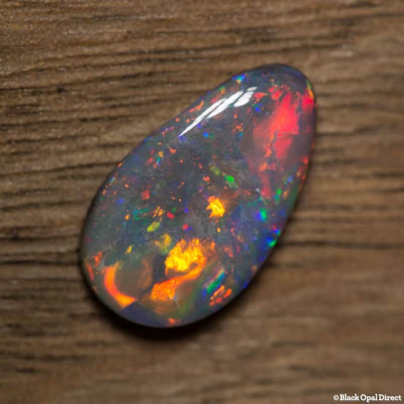 1.56 ct black opal gem 12x7x2.5mm - Image 2
