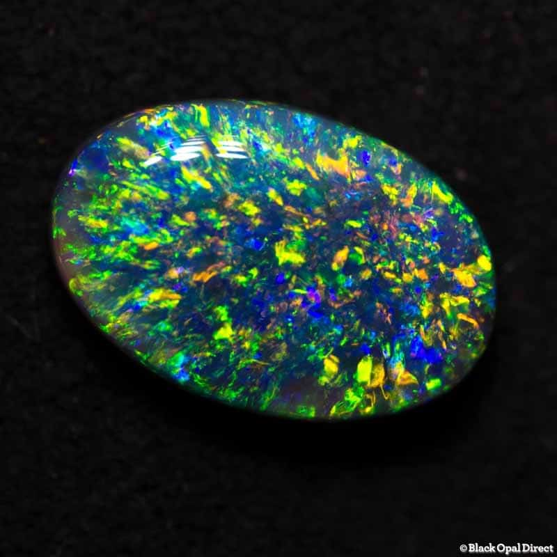 1.57 ct gem black opal 10x6x3mm - Image 4