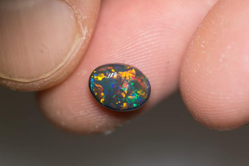 1.60 ct black opal 9x7x3.5mm - Image 3