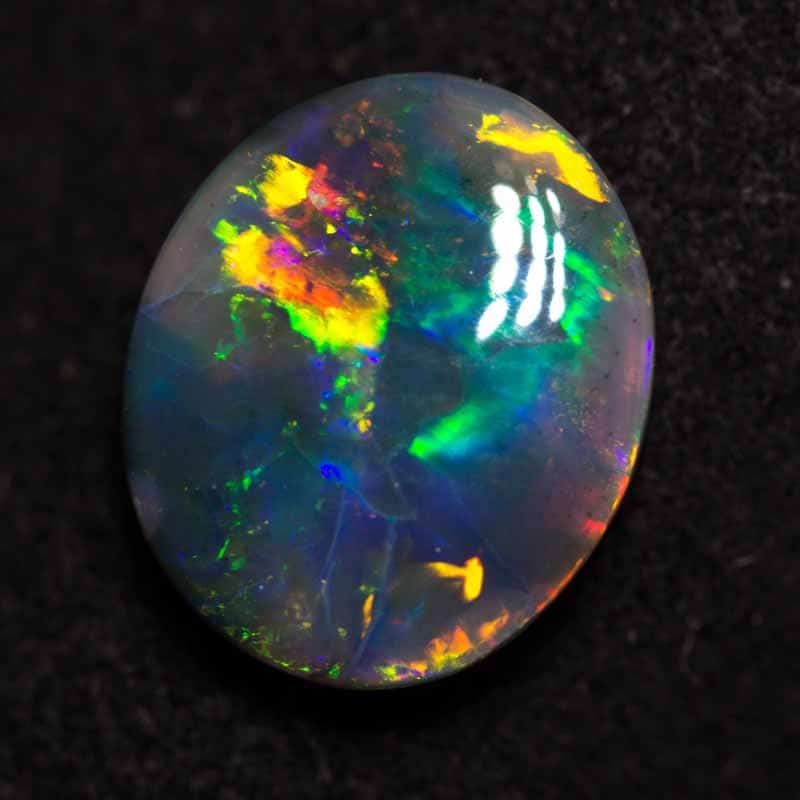 1.61 ct gem black opal 9.5x8x3mm - Image 2